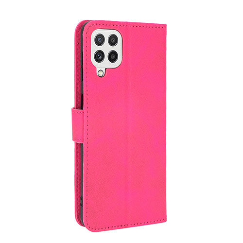 Leather Case Stands Flip Cover Holder L08Z for Samsung Galaxy A22 4G Hot Pink