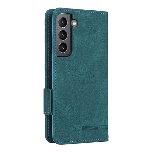 Leather Case Stands Flip Cover Holder L09Z for Samsung Galaxy S22 Plus 5G Green