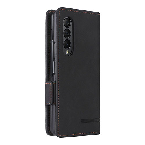 Leather Case Stands Flip Cover Holder L09Z for Samsung Galaxy Z Fold3 5G Black