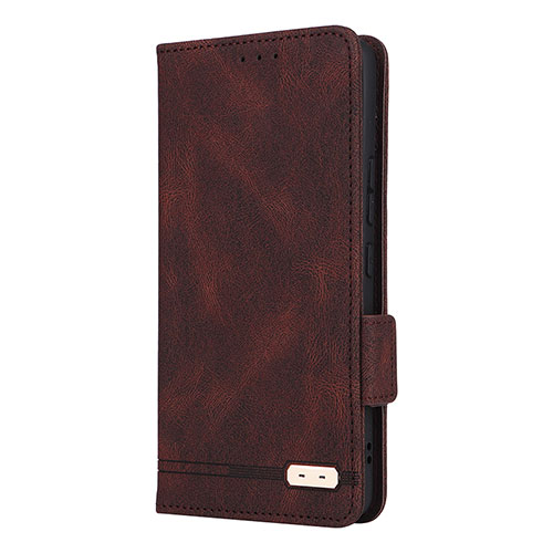 Leather Case Stands Flip Cover Holder L10Z for Samsung Galaxy A53 5G Brown