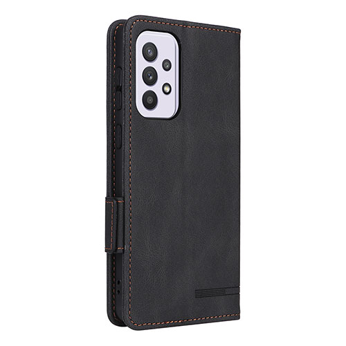 Leather Case Stands Flip Cover Holder L11Z for Samsung Galaxy A33 5G Black