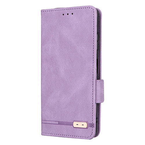 Leather Case Stands Flip Cover Holder L12Z for Samsung Galaxy A22 5G Purple