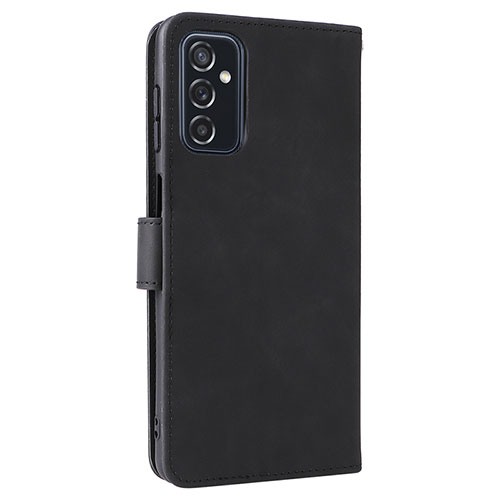 Leather Case Stands Flip Cover Holder L12Z for Samsung Galaxy M52 5G Black