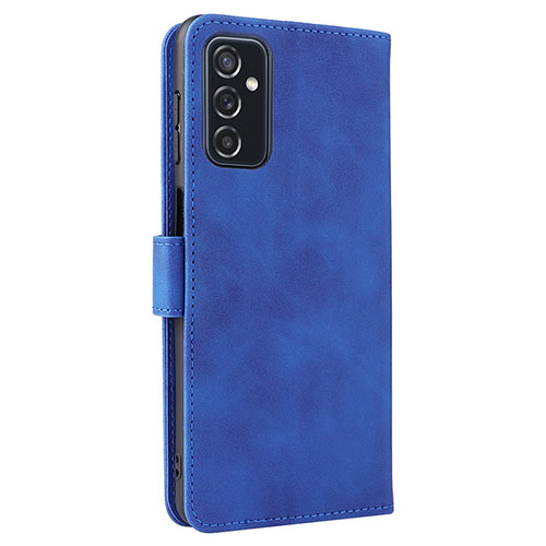 Leather Case Stands Flip Cover Holder L12Z for Samsung Galaxy M52 5G Blue