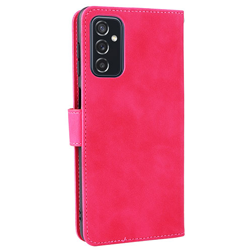 Leather Case Stands Flip Cover Holder L12Z for Samsung Galaxy M52 5G Hot Pink