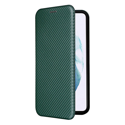 Leather Case Stands Flip Cover Holder L12Z for Samsung Galaxy S21 FE 5G Green