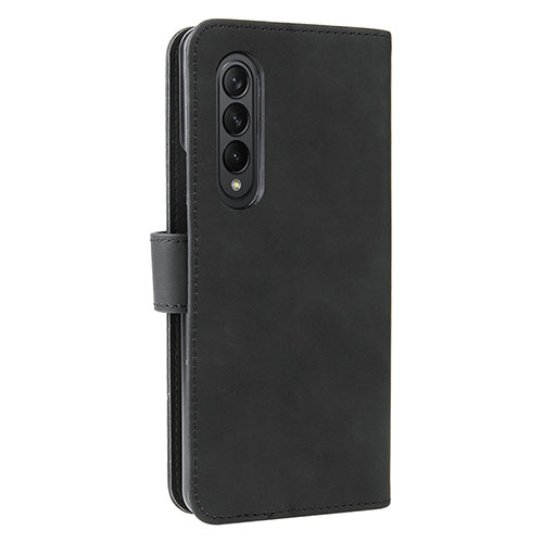 Leather Case Stands Flip Cover Holder L12Z for Samsung Galaxy Z Fold3 5G Black