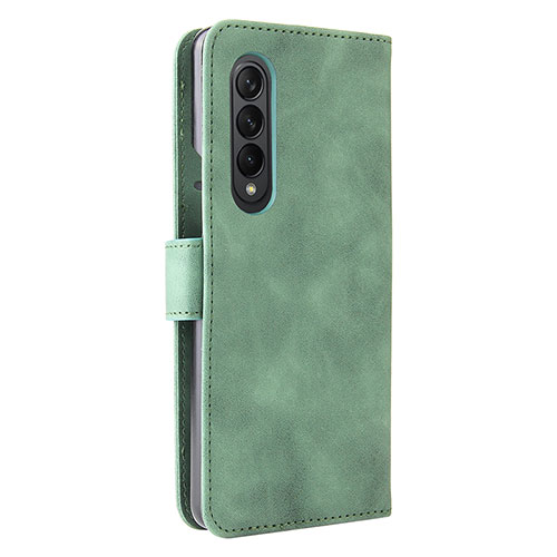 Leather Case Stands Flip Cover Holder L12Z for Samsung Galaxy Z Fold3 5G Green