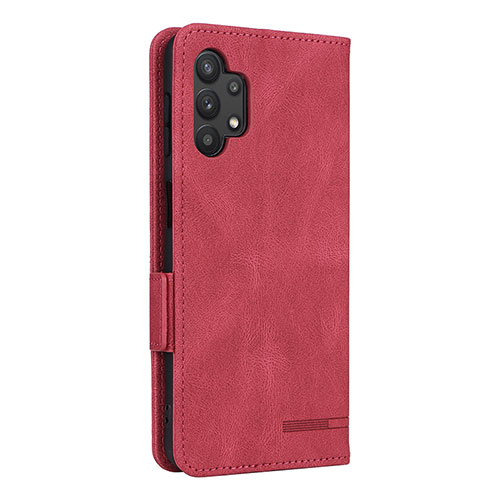 Leather Case Stands Flip Cover Holder L13Z for Samsung Galaxy A32 4G Red