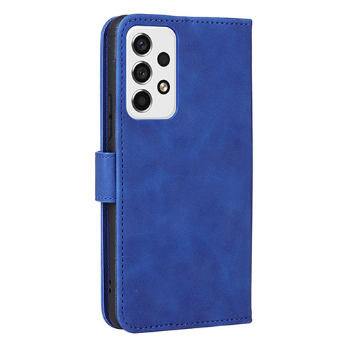 Leather Case Stands Flip Cover Holder L13Z for Samsung Galaxy A53 5G Blue