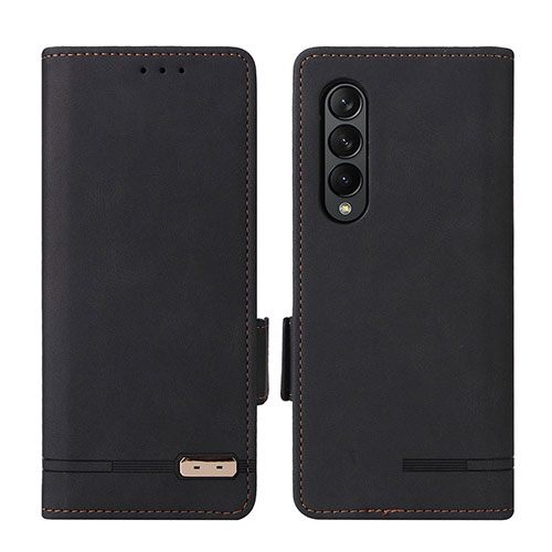 Leather Case Stands Flip Cover Holder L18Z for Samsung Galaxy Z Fold4 5G Black