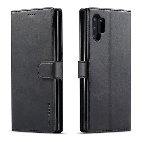 Leather Case Stands Flip Cover Holder LC1 for Samsung Galaxy A32 5G Black