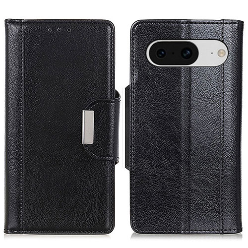 Leather Case Stands Flip Cover Holder M01L for Google Pixel 8 5G Black