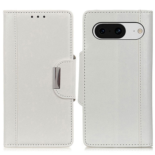 Leather Case Stands Flip Cover Holder M01L for Google Pixel 8 5G White