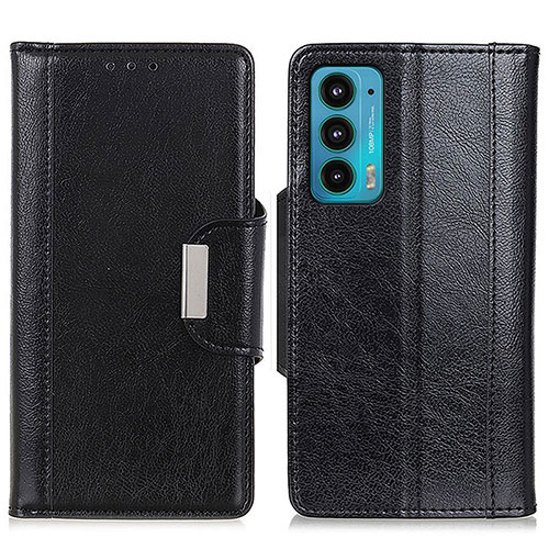 Leather Case Stands Flip Cover Holder M01L for Motorola Moto Edge 20 5G Black