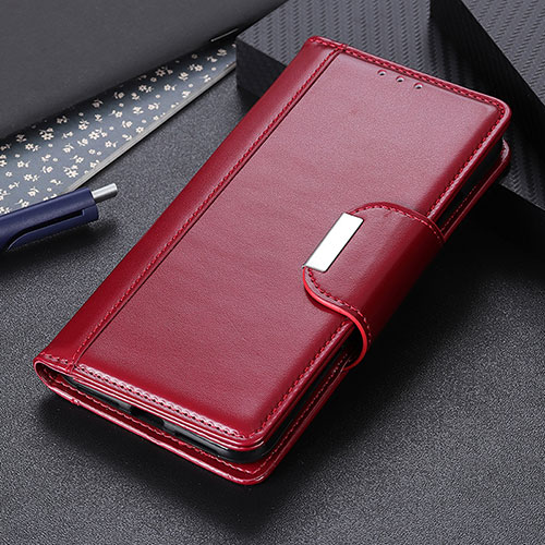 Leather Case Stands Flip Cover Holder M01L for Motorola Moto G Play (2023) Red