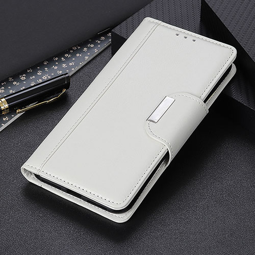 Leather Case Stands Flip Cover Holder M01L for Motorola Moto G20 White