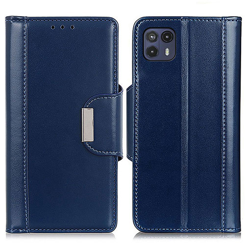 Leather Case Stands Flip Cover Holder M01L for Motorola Moto G50 5G Blue