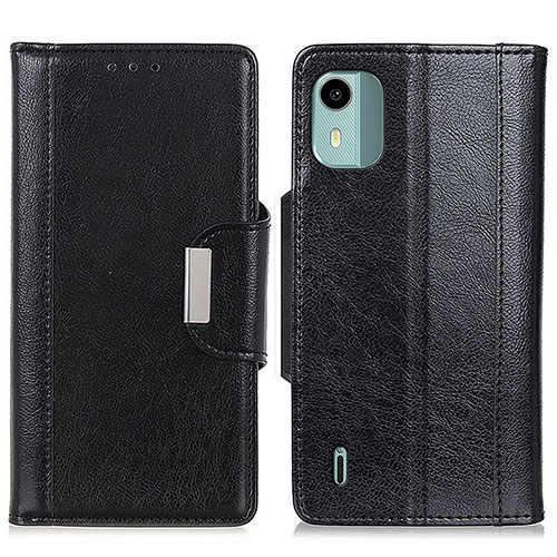 Leather Case Stands Flip Cover Holder M01L for Nokia C12 Plus Black