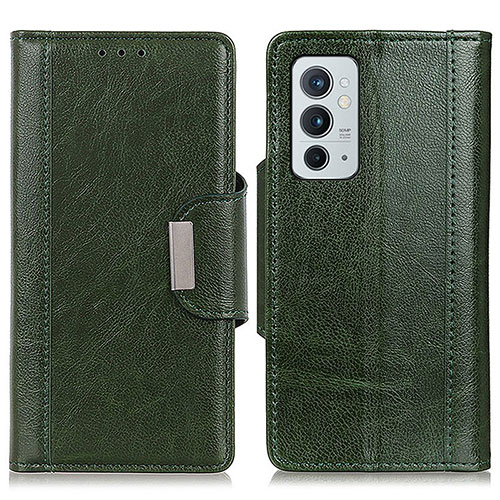 Leather Case Stands Flip Cover Holder M01L for OnePlus 9RT 5G Green