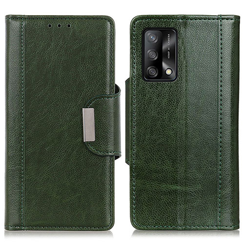 Leather Case Stands Flip Cover Holder M01L for Oppo F19 Green