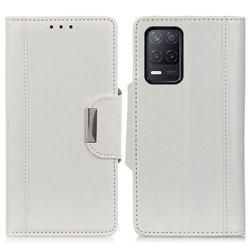 Leather Case Stands Flip Cover Holder M01L for Realme Q3 5G White