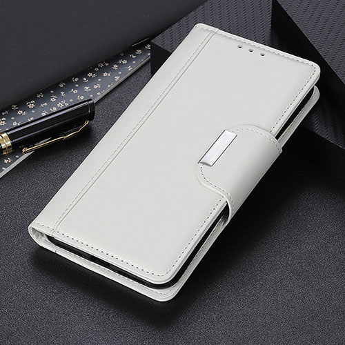 Leather Case Stands Flip Cover Holder M01L for Samsung Galaxy A02 White