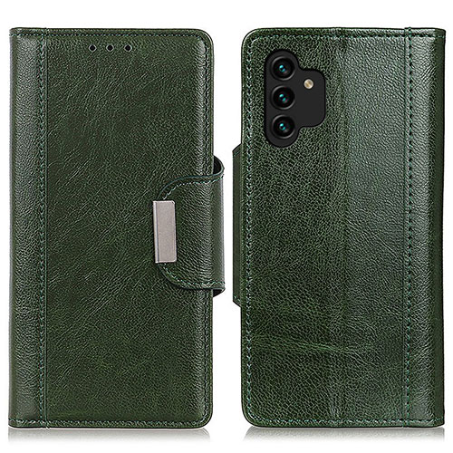 Leather Case Stands Flip Cover Holder M01L for Samsung Galaxy A04s Green