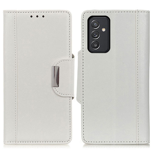 Leather Case Stands Flip Cover Holder M01L for Samsung Galaxy A15 4G White