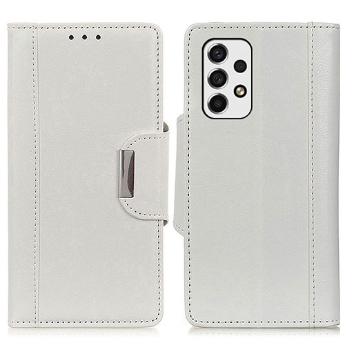 Leather Case Stands Flip Cover Holder M01L for Samsung Galaxy A53 5G White