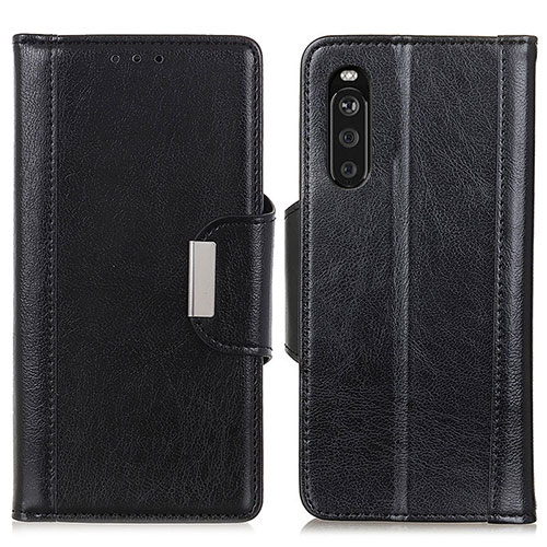 Leather Case Stands Flip Cover Holder M01L for Sony Xperia 10 III Black