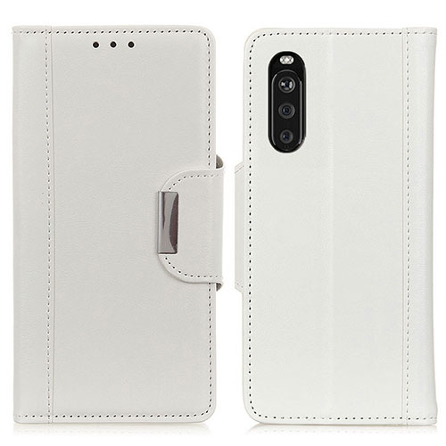 Leather Case Stands Flip Cover Holder M01L for Sony Xperia 10 III SO-52B White