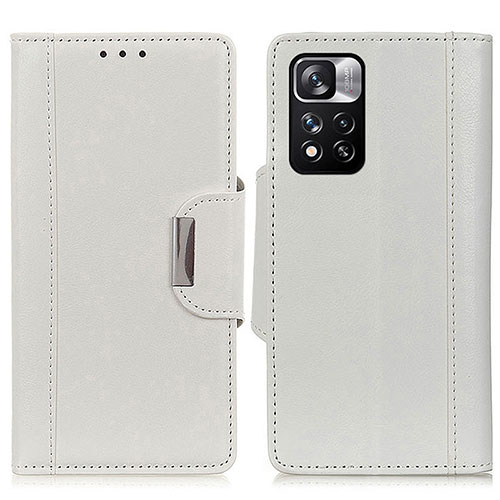 Leather Case Stands Flip Cover Holder M01L for Xiaomi Mi 11i 5G (2022) White