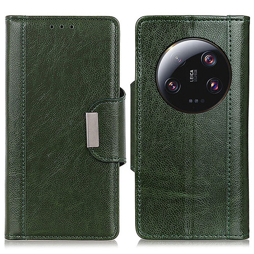 Leather Case Stands Flip Cover Holder M01L for Xiaomi Mi 13 Ultra 5G Green