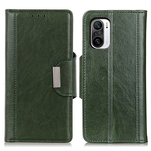 Leather Case Stands Flip Cover Holder M01L for Xiaomi Redmi K40 5G Green