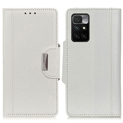 Leather Case Stands Flip Cover Holder M01L for Xiaomi Redmi Note 11 4G (2021) White