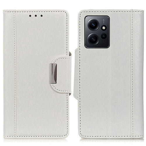 Leather Case Stands Flip Cover Holder M01L for Xiaomi Redmi Note 12 4G White