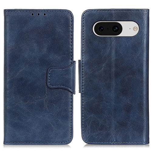 Leather Case Stands Flip Cover Holder M02L for Google Pixel 8 5G Blue