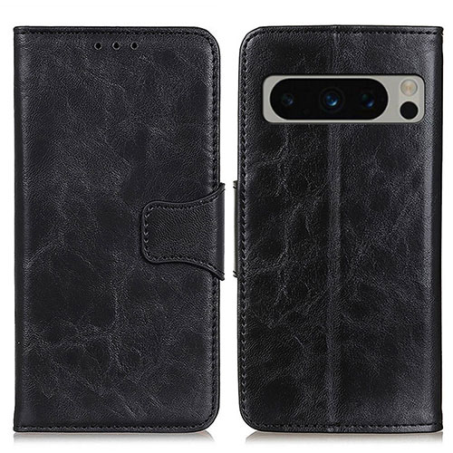 Leather Case Stands Flip Cover Holder M02L for Google Pixel 8 Pro 5G Black