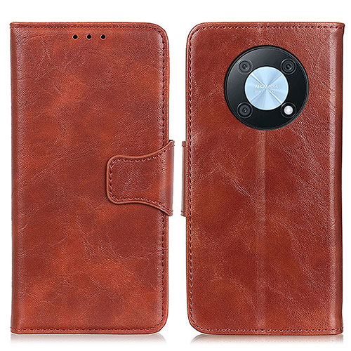 Leather Case Stands Flip Cover Holder M02L for Huawei Enjoy 50 Pro Brown