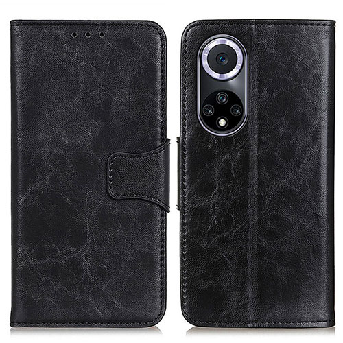 Leather Case Stands Flip Cover Holder M02L for Huawei Honor 50 5G Black