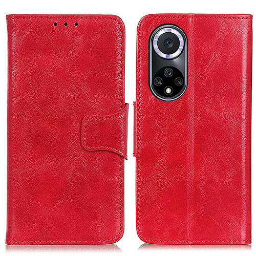 Leather Case Stands Flip Cover Holder M02L for Huawei Honor 50 5G Red