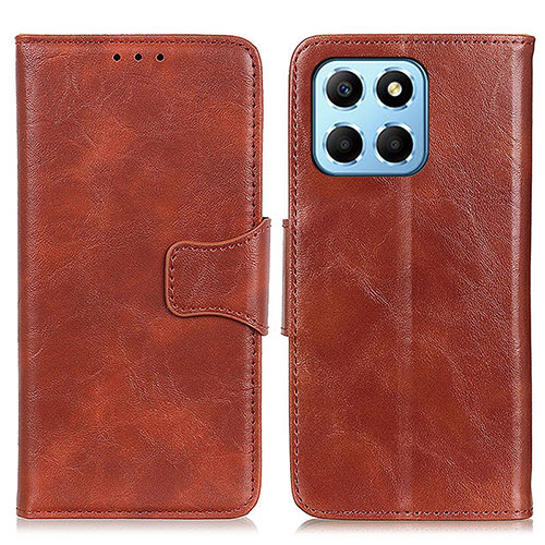 Leather Case Stands Flip Cover Holder M02L for Huawei Honor X6 5G Brown