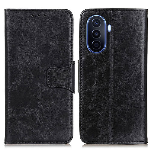 Leather Case Stands Flip Cover Holder M02L for Huawei Nova Y70 Black