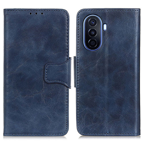 Leather Case Stands Flip Cover Holder M02L for Huawei Nova Y70 Blue