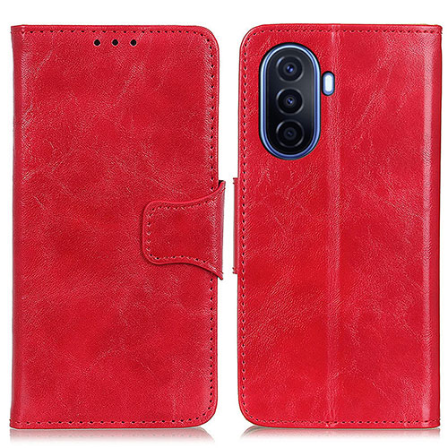 Leather Case Stands Flip Cover Holder M02L for Huawei Nova Y70 Plus Red