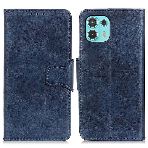 Leather Case Stands Flip Cover Holder M02L for Motorola Moto Edge 20 Lite 5G Blue