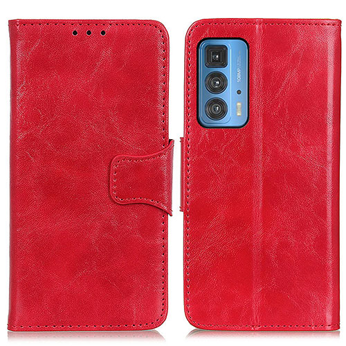 Leather Case Stands Flip Cover Holder M02L for Motorola Moto Edge 20 Pro 5G Red