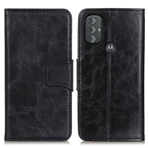 Leather Case Stands Flip Cover Holder M02L for Motorola Moto G Power (2022) Black