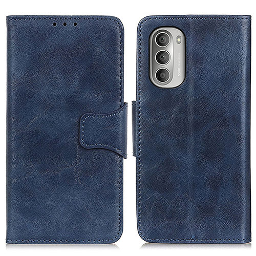 Leather Case Stands Flip Cover Holder M02L for Motorola Moto G Stylus (2022) 4G Blue